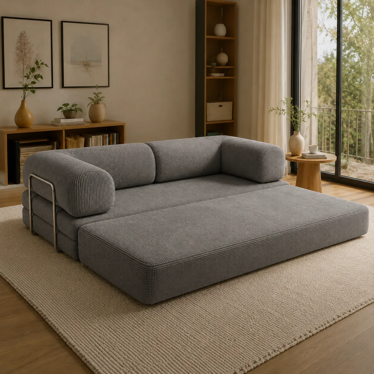 MUNA FOLD — sofá cama en sala minimalista